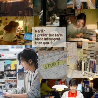 Kdrama aesthetic study wallpaper