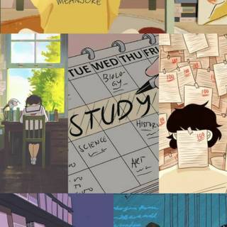 Kdrama aesthetic study wallpaper