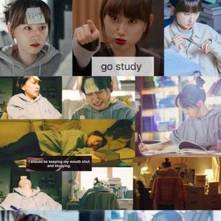 Kdrama aesthetic study wallpaper