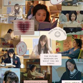 Kdrama aesthetic study wallpaper