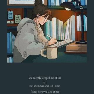 Kdrama aesthetic study wallpaper