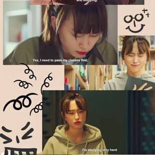 Kdrama aesthetic study wallpaper