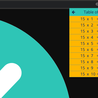 Multiplication table 1 to 15 wallpaper