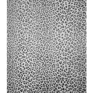 Leopard print grey wallpaper