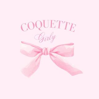 Pink coquette with bows wallpaper