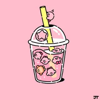 Kirby drink wallpaper