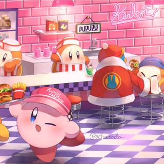 Kirby drink wallpaper