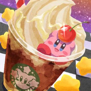 Kirby drink wallpaper