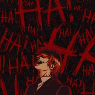 Light Yagami laughing wallpaper