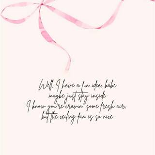 Sabrina Carpenter lyrics wallpaper