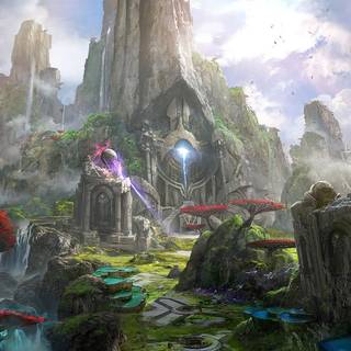 Video game landscape wallpaper