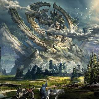 Video game landscape wallpaper