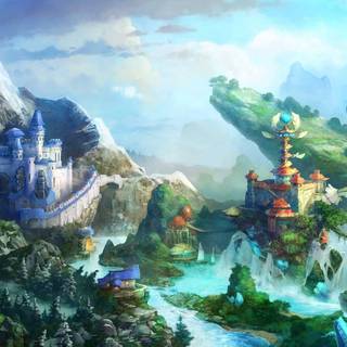 Video game landscape wallpaper