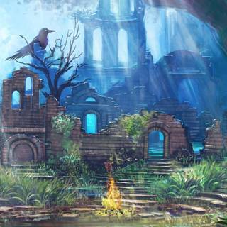 Video game landscape wallpaper