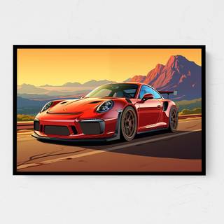 Porsche cartoon wallpaper