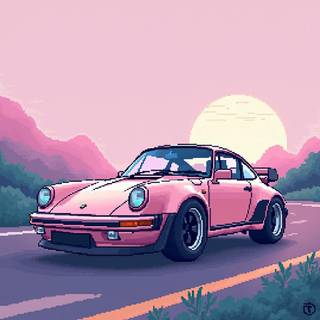 Porsche cartoon wallpaper