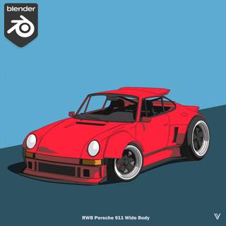Porsche cartoon wallpaper