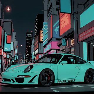 Porsche cartoon wallpaper