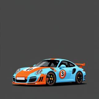 Porsche cartoon wallpaper