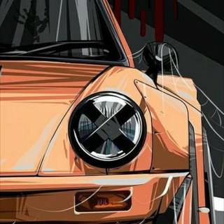 Porsche cartoon wallpaper