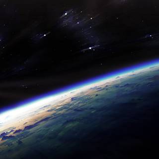 Dark blue space wallpaper