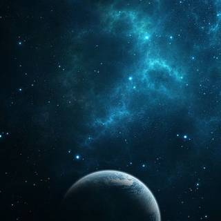 Dark blue space wallpaper