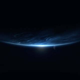 Dark blue space wallpaper