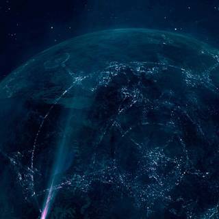 Dark blue space wallpaper