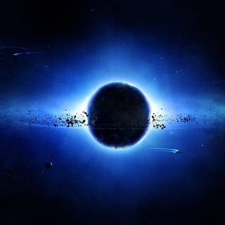 Dark blue space wallpaper