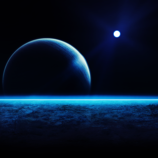 Dark blue space wallpaper