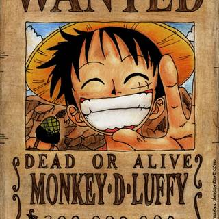 Luffy bounty poster wallpaper