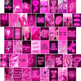 Dark pink collage wallpaper