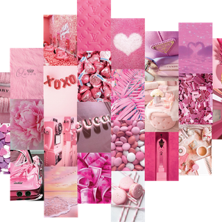 Dark pink collage wallpaper