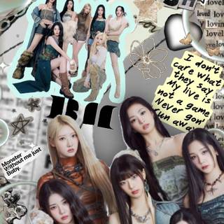 Babymonster collage wallpaper