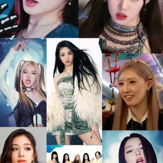 Babymonster collage wallpaper