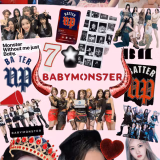 Babymonster collage wallpaper
