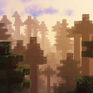 Minecraft landscape 4k wallpaper