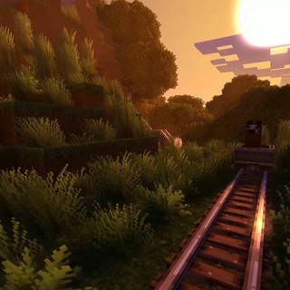 Minecraft landscape 4k wallpaper