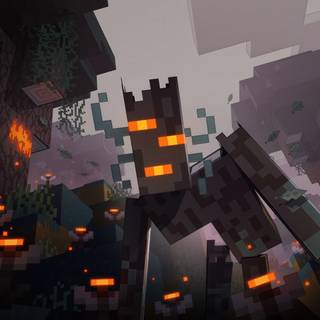 Black Minecraft 4k wallpaper