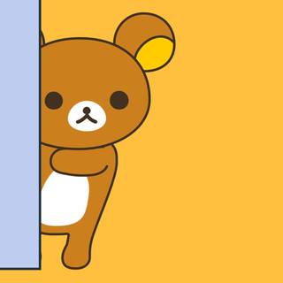 Kawaii orange bear wallpaper