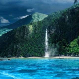 Blue nature iPhone wallpaper