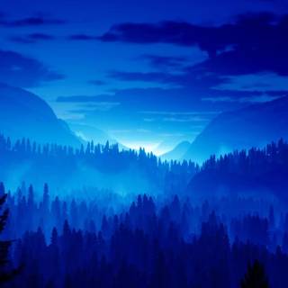 Blue nature iPhone wallpaper