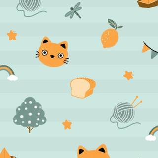 Orange cat iPhone wallpaper