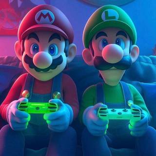 Mario and Luigi iPhone wallpaper