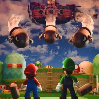 Mario and Luigi iPhone wallpaper