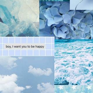Pastel blue iPhone wallpaper