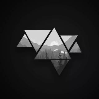 Minimalist black desktop wallpaper