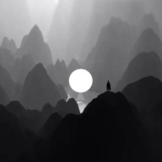 Minimalist black desktop wallpaper