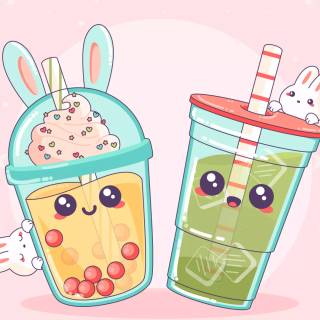 Bubble tea desktop wallpaper