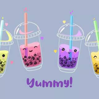 Bubble tea desktop wallpaper